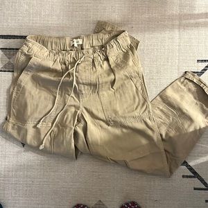 Madewell khaki drawstring pants